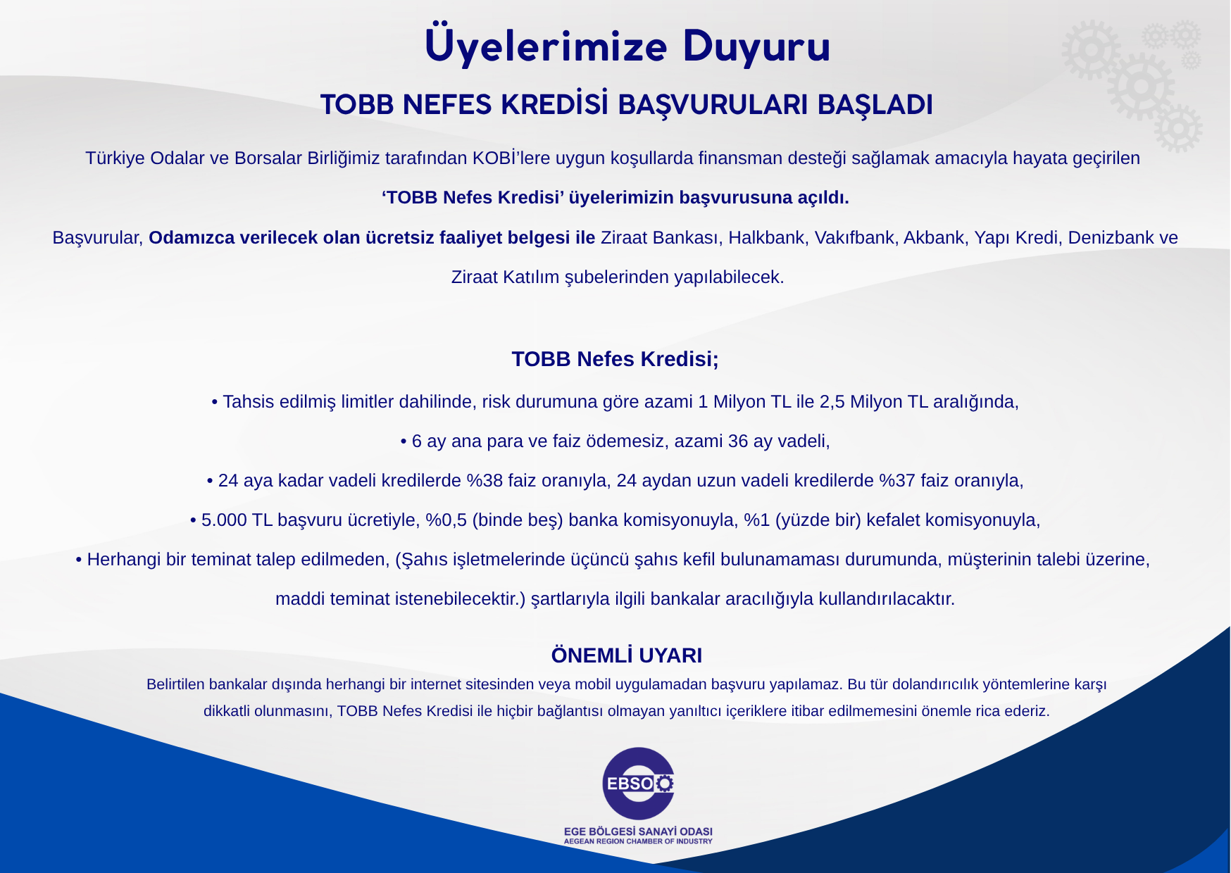 Üyelerimize Duyuru